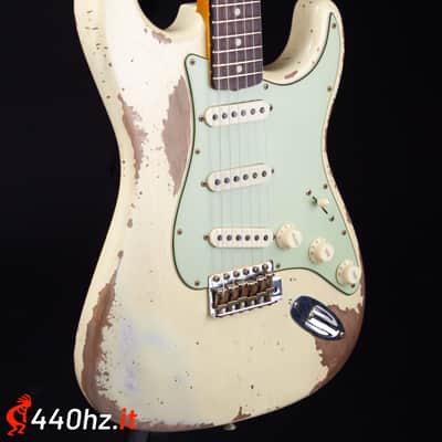 Fender Custom Shop Limited Edition 60 Dual-Mag II Stratocaster Super Heavy Relic Aged Vintage White 1960 image 3