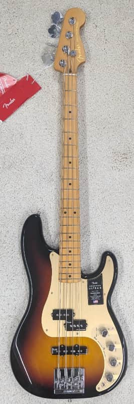 Mint Fender American Ultra II Precision Bass®, Maple Fingerboard, Ultraburst +HS Case image 1