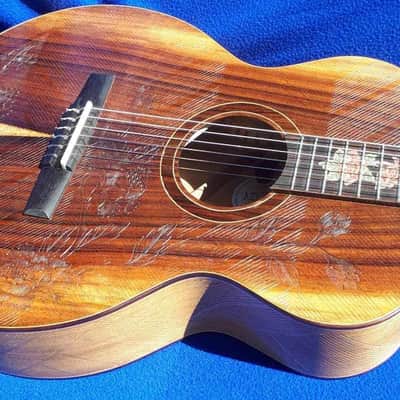 Blueberry Guitar Classical Nylon String 2023 - Hand Carved & Handmade image 5