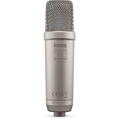 Rode NT1 5th Generation Silver Large-Diaphragm Cardioid Condenser XLR/USB Microphone