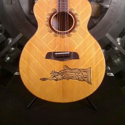 Blueberry Guitar Handmade Acoustic Guitar - Lady Liberty w/ Original Case image 1