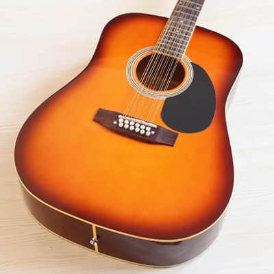 Custom 12 String Acoustic Guitar in Sunburst Finish, Laminated Spruce Top Body, Mahogany Neck image 7