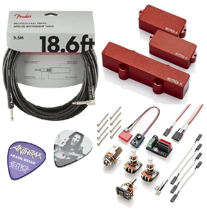 EMG FB Set Red Frank Bello Of Antrax LJAX & PCSX Active PJ Precision Jazz P & J Pickups (FENDER 18 )