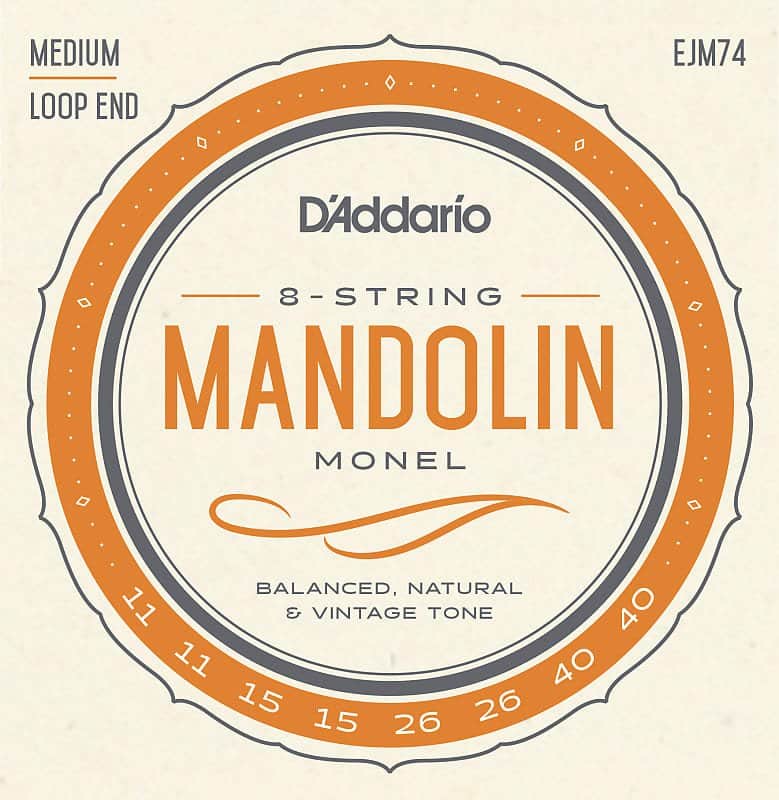 D'Addario Mandolin Strings Loop End Monel EJM74 11-40 image 1