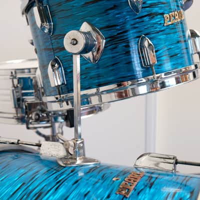 Pearl Challenger outfit drumset 20" - 12" - 14" Blue Oyster Pearl finish from 1971/72 image 8