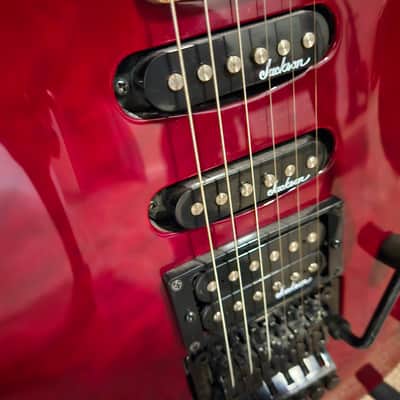 Jackson Dinky HSS JSDXQ TRANSPARENT Red 2000’s - TRANSPARENT Red image 4