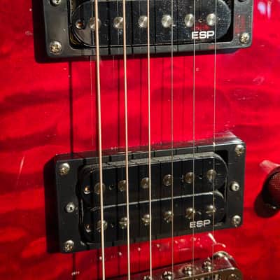 ESP LTD MH-100 QM NT See Thru Black Cherry w/ ESP HSC image 8