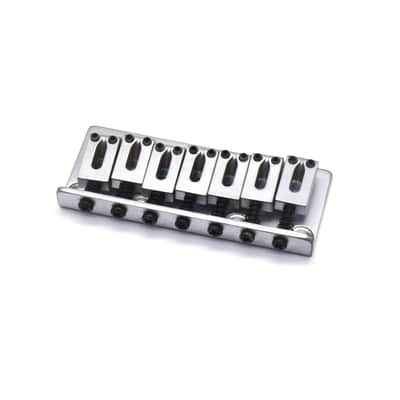KD By AxLabs 7-String Hardtail Bridge - String-Through-Body, 10.8 mm Spacing - Satin Chrome image 1