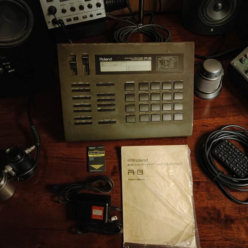 Roland R8 Rhythm Composer (Drum Machine) - One Owner - Studio Only - Free Bonus Electronic (SN-R8-04) Card 1980s - Black image 1
