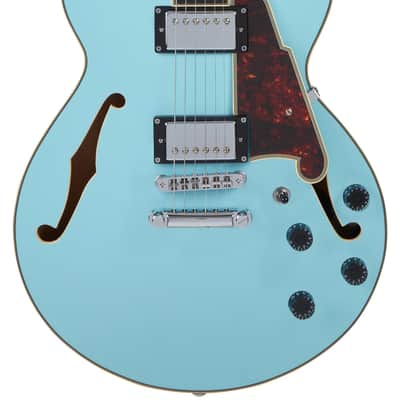 D'Angelico DAPSSSKBCS PREMIER SS Single Cutaway Semi-Hollow Body Maple Neck 6-String Electric Guitar w/Gig Bag image 5