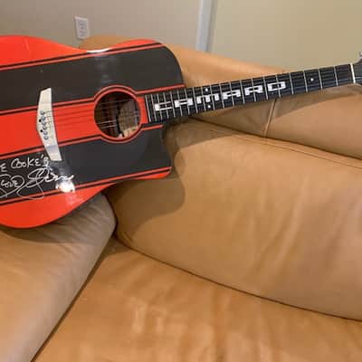 Esteban guitar Acoustic - RED / BLACK image 4