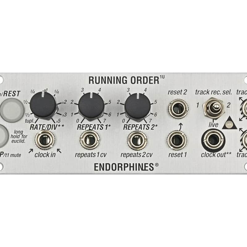 Endorphin.es Running Order 1U Two-Track Trigger Sequencer (Sil…