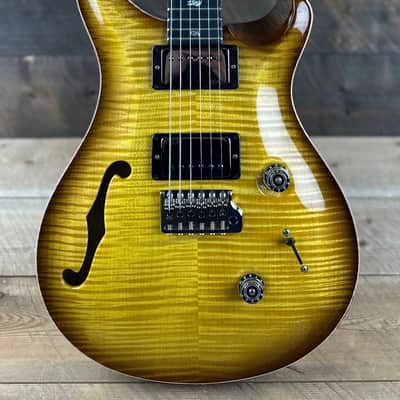 PRS Wood Library Custom 24 Semi-Hollow Flame Maple 10 Top Korina Body/Neck Ebony FB - Livingston Lemondrop 391121 image 8