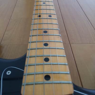 Tokai Stratocaster 80s  Silver Star Black w/ Maple Fretboard, large headstock, vintage Japan strat image 6