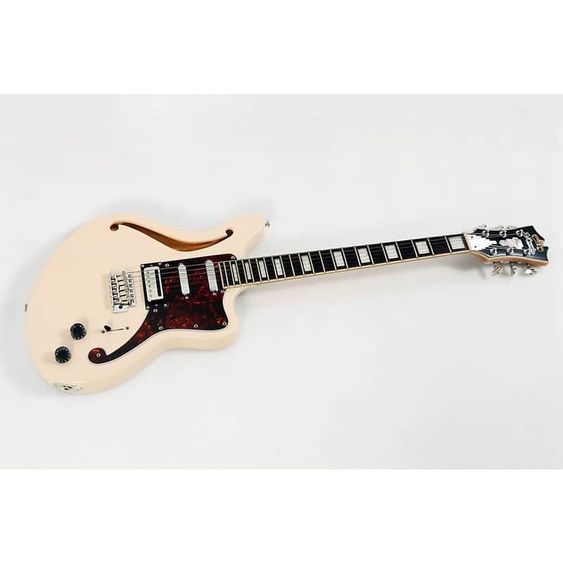 D'Angelico Premier Series Bedford SH Limited-Edition Electric Guitar with Tremolo Regular Champagne image 1