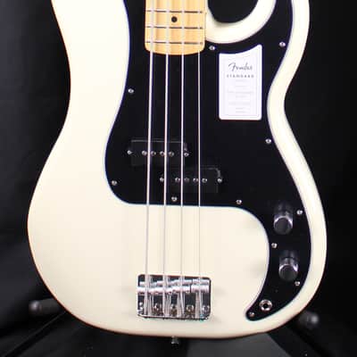 2025 Fender Standard Precision Bass Electric Bass Guitar Olympic White 8lbs 10oz image 2