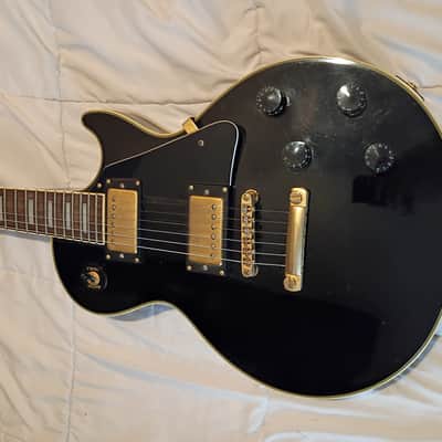 Epiphone Les Paul Custom 1989 Ebony Gold HH MIK Rare image 1
