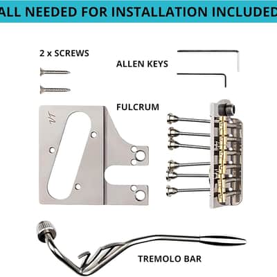 Vega-Trem VT2ND Teletrem Tremolo Bridge for Telecaster Guitar No Mods Easy Installation image 3