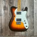 Danocaster Singlecut F Hole Thinline Telecaster 2017 - 3 Tone Sunburst