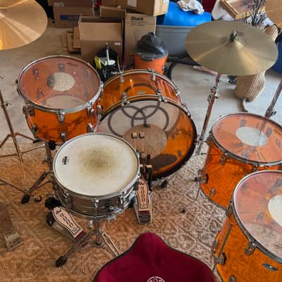 Ludwig Bonham Kit 2020 - Amber Vistalite w/Timpani image 3