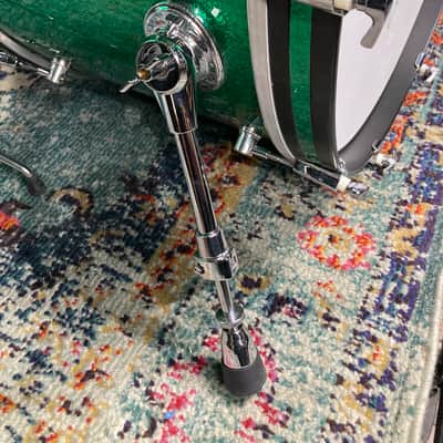 Frankie Banali's Quiet Riot, Canopus 4-Piece Set, 26", 18", 16", 14" , 6.5x14 Brass Snare. 2010 - Green Sparkle, Bonham Sizes! With Hardware and Frankie's Stick Bag! image 16