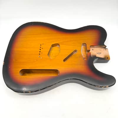 MJT Telecaster Body Relic Alder 2-Piece Nitro 3-Tone Burst mjt6660 image 2
