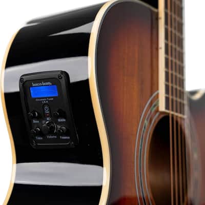 Washburn EA55G-A Festival Series Mini Jumbo 6-String Acoustic Guitar, Koa Burst image 5
