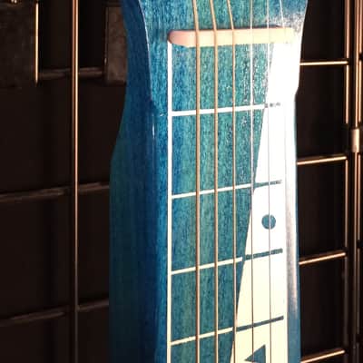 Morrell Joe Morrell Pro Series 6-String Lap Steel Guitar Transparent Blue USA image 8