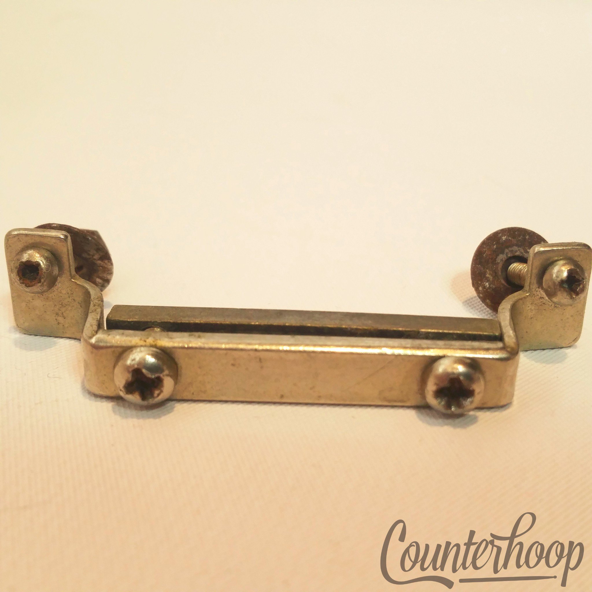 Gretsch Snare Drum Butt Plate Vintage 40s Broadkaster Nickel 2 1/4"Marching USA - Very Good / 6.95/24.95 — main photograph