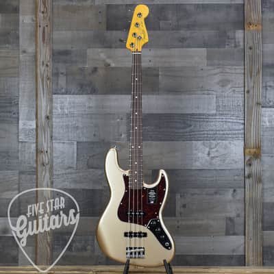 Mint Fender American Professional Classic Jazz Bass - Faded Firemist Gold with Gigbag image 3