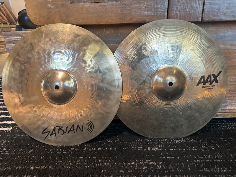 Sabian 15" AAX Medium Hi-Hat Cymbals (Pair) 2019 - Present - Brilliant image 1