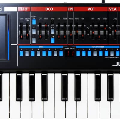 Roland JU-06 Boutique Series Synthesizer Module with K-25m Keyboard 2015 - Present - Black image 2