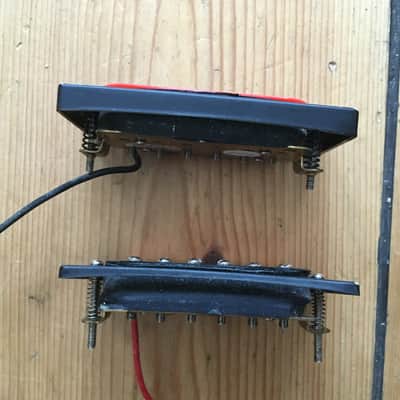 HMV Black Red Alnico Guitar Bridge Neck Humbucker Pickup Set HOT image 5
