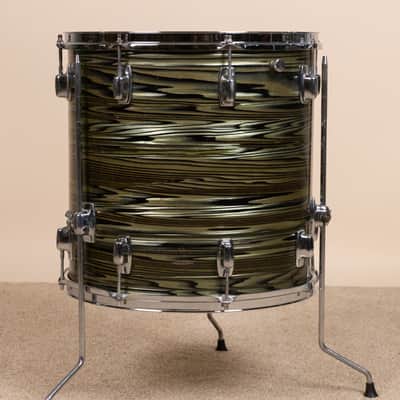 Vintage Ludwig 16x16 Avocado Strata Floor Tom image 4