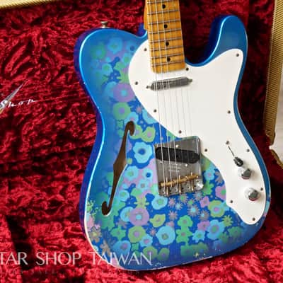 2018 Fender Custom Shop NAMM Limited Edition 50's Thinline Telecaster Relic-Blue Flower. image 24