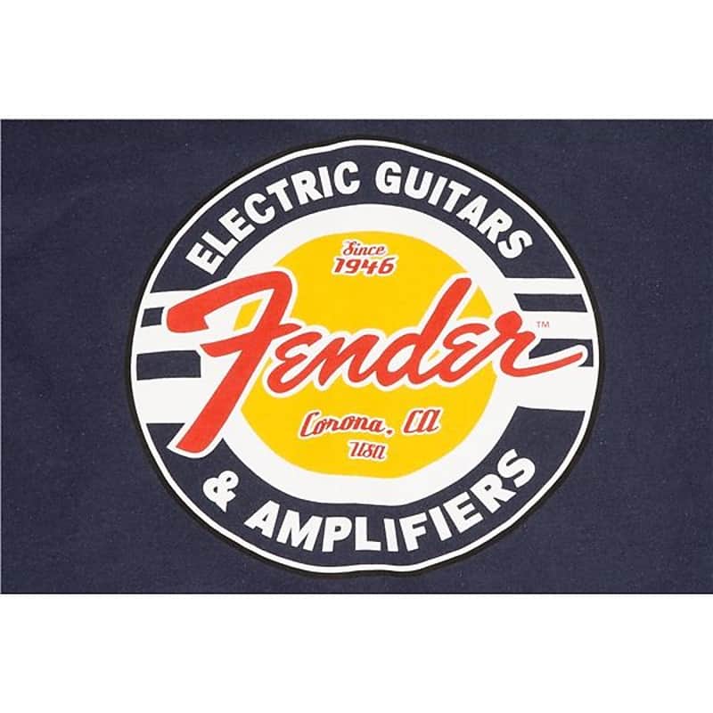 Fender Guitars and Amps Logo T-Shirt, Navy, L 2016 image 2