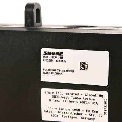 Shure BLX4 Wireless Receiver - J10 Band: 584-608MHz (NO POWER SUPPLY) CG01YFW image 10