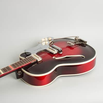 Framus Grand Star Black Rose Model 5/125 Arch Top Hollow Body Electric Guitar (1962), original black hard shell case. image 7