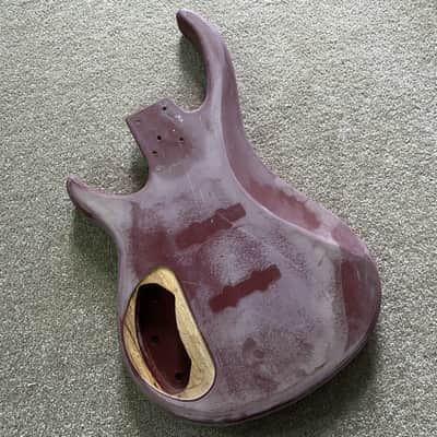 Red DIY Bass Guitar Basswood Body image 2