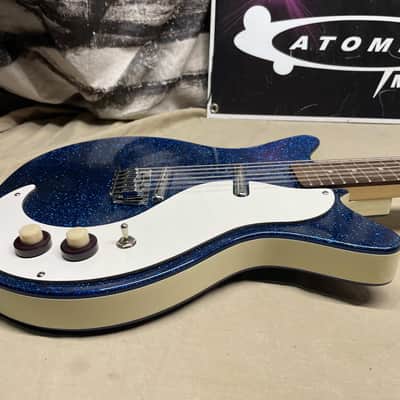 Danelectro 59M 12SDC 12-string Guitar MIK Made In Korea Blue Sparkle image 7