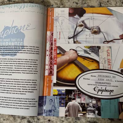 Epiphone Catalog 2003 Dot Les Paul SG flying V Explorer Noel Gallagher supernova union Jack Riviera casino John Lennon Zakk Wylde ace frehley classic custom black beauty standard 56 Goldtop Goth Thunderbird image 5