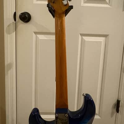Partscaster Thinline S-Style w/ Fender USA Pure Vintage 65 pickups (Fender Semi-hollow Strat) 2020'a - Blue Paisley image 8
