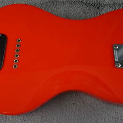 Marine Rider Travel Electric Guitar w/ Built-In Speaker – Compact Practice Guitar – Red image 16