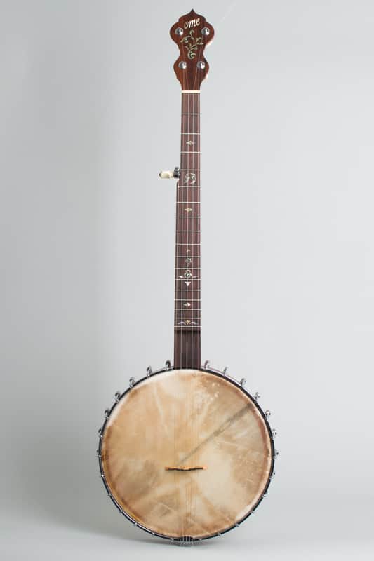 Ome  Deluxe Juniper 12" Old Time 5 String Banjo (2005), ser. #4912, original black tolex hard shell case.
