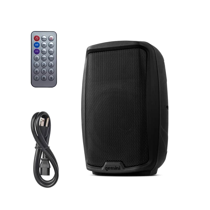 Gemini Sound AS-2108BT Active 8" Inch Woofer 500W Watt DJ Monitor Powered Amplified PA Speakers System With Bluetooth, Wireless Stereo Pairing, Onboard 2 Channel Mixer, Handles and Portable Fly Points image 1