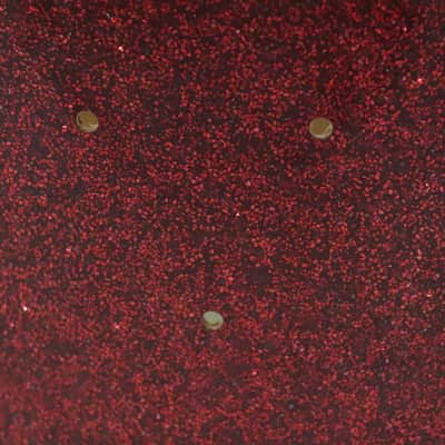 Japanese 9x13 Rack Tom Drum Red Sparkle Vintage 1960's image 5