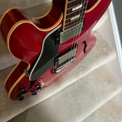 Left handed lefty Gibson Memphis '63 ES-335 Block 2015 - Sixties Cherry VOS image 10