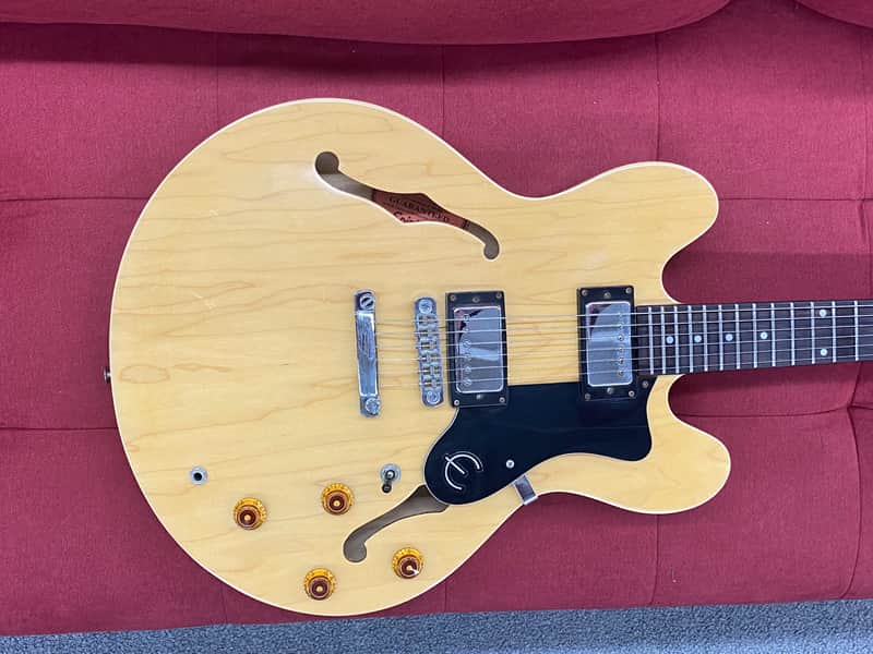 Epiphone Dot Semi Hollow Body 1997 - Natural w/ Case Made in Korea image 1