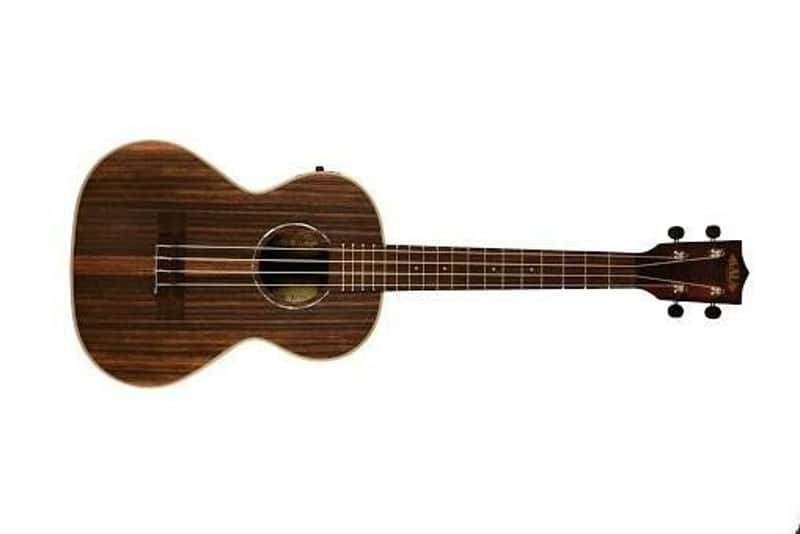 Kala KA-EBY-TE Striped Ebony Tenor Acoustic-Electric Ukulele - Open Box image 1
