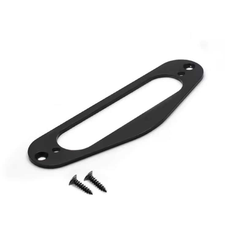 1 Piece Black Metal Guitar Strat Style Single Coil Pickup Ring Mounting Frame image 1